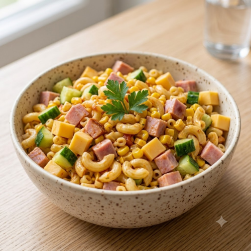 Klik voor een grote versie macaroni bbq salade