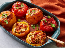 gevulde tomaten en paprika