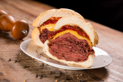 bourdain mortadella sandwich