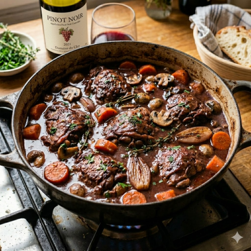 Klik voor grote versie coq au vin