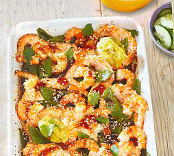 Aziatische Garnalen met Rijst