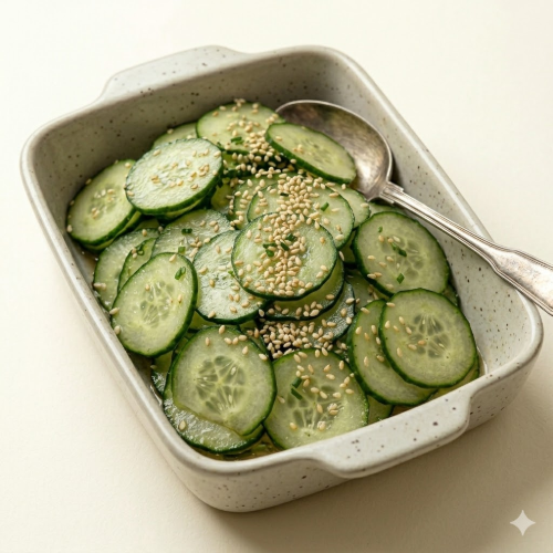 Klik voor grote versie komkommmer salade sesam