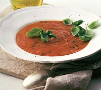 Tomatensoep met basilicum