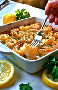 gebakken garnalen met kaas