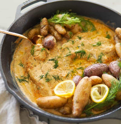 kabeljauw in mosterdsaus