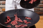 biefstuk reepjes in de wok