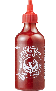 sriracha voorbeeld fles